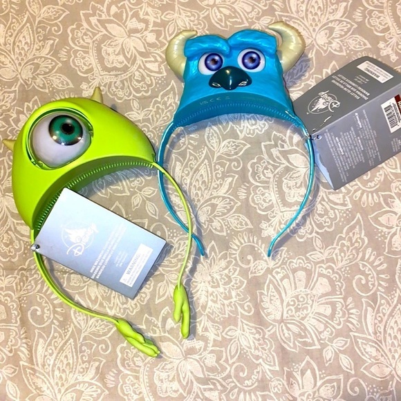 Disney Accessories - NWT DISNEY MONSTERS IN LIGHT UP HEAD BANDS ONE SIZE BLUE AND GREEN BUNDLE​​​​​​